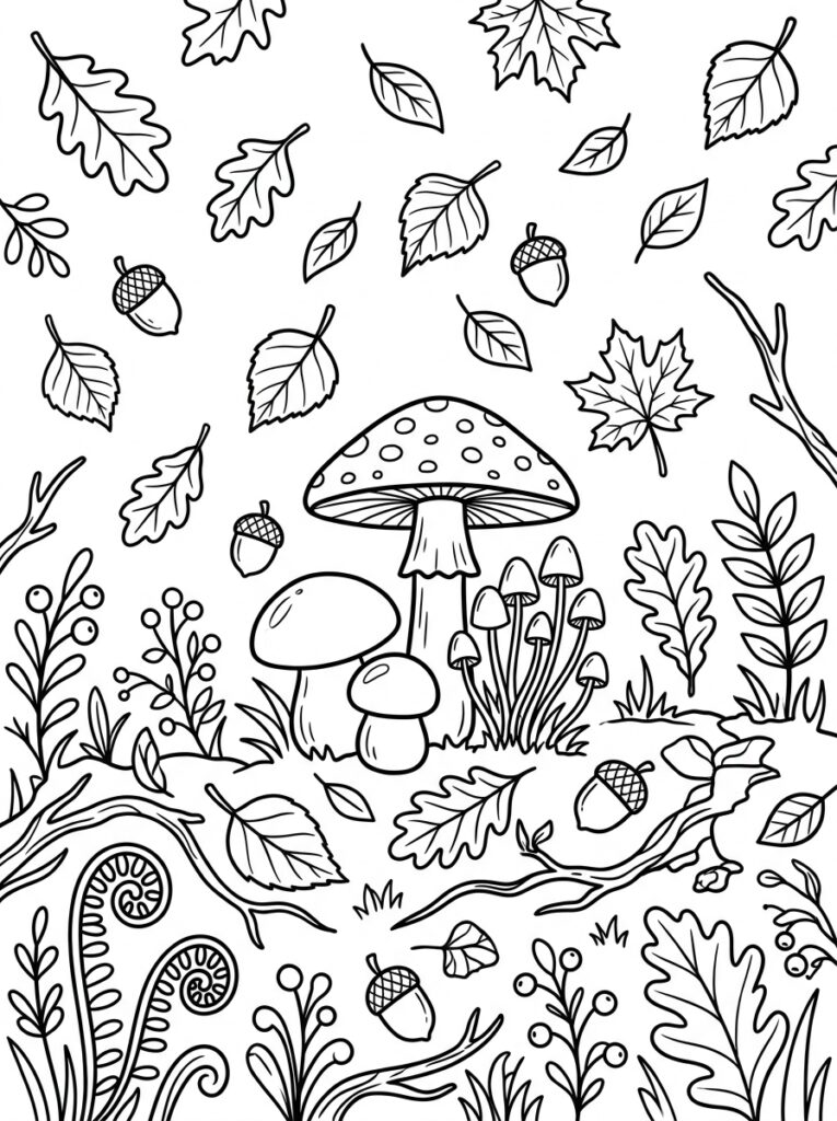 Herfst Kleurplaten (Gratis PDF Printables) 19 - gratis kleurplaat om te printen