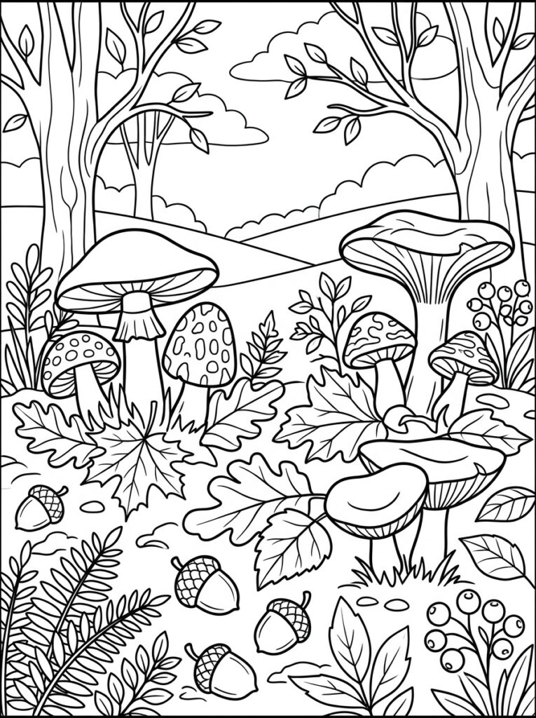 Herfst Kleurplaten (Gratis PDF Printables) 20 - gratis kleurplaat om te printen