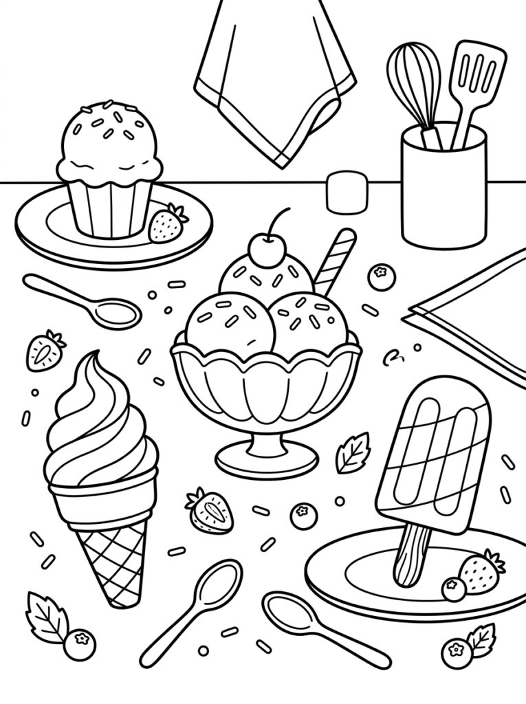 IJs Kleurplaten (Gratis PDF Printables) 01 - gratis kleurplaat om te printen