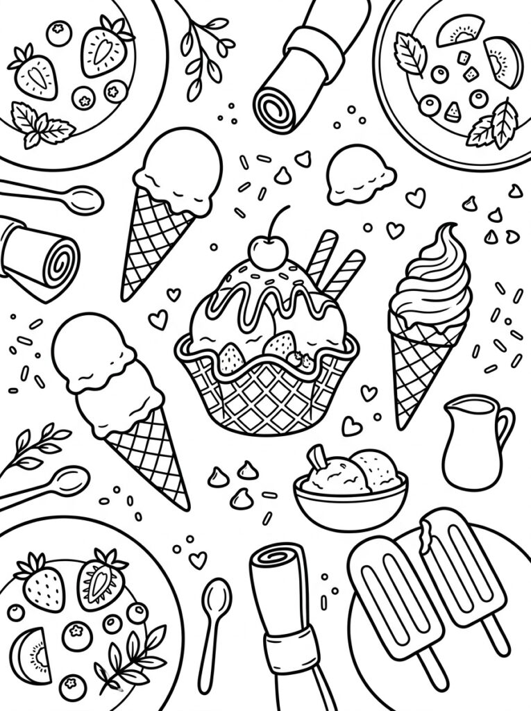 IJs Kleurplaten (Gratis PDF Printables) 02 - gratis kleurplaat om te printen