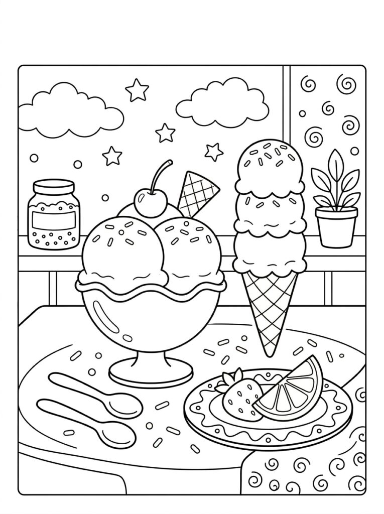 IJs Kleurplaten (Gratis PDF Printables) 05 - gratis kleurplaat om te printen