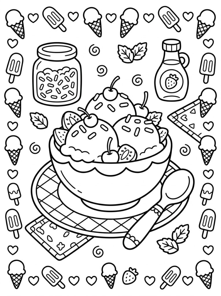 IJs Kleurplaten (Gratis PDF Printables) 06 - gratis kleurplaat om te printen