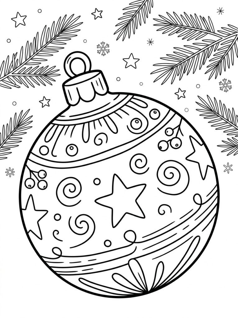 Kerstboom Kleurplaten (Gratis PDF Printables) 11 - gratis kleurplaat om te printen