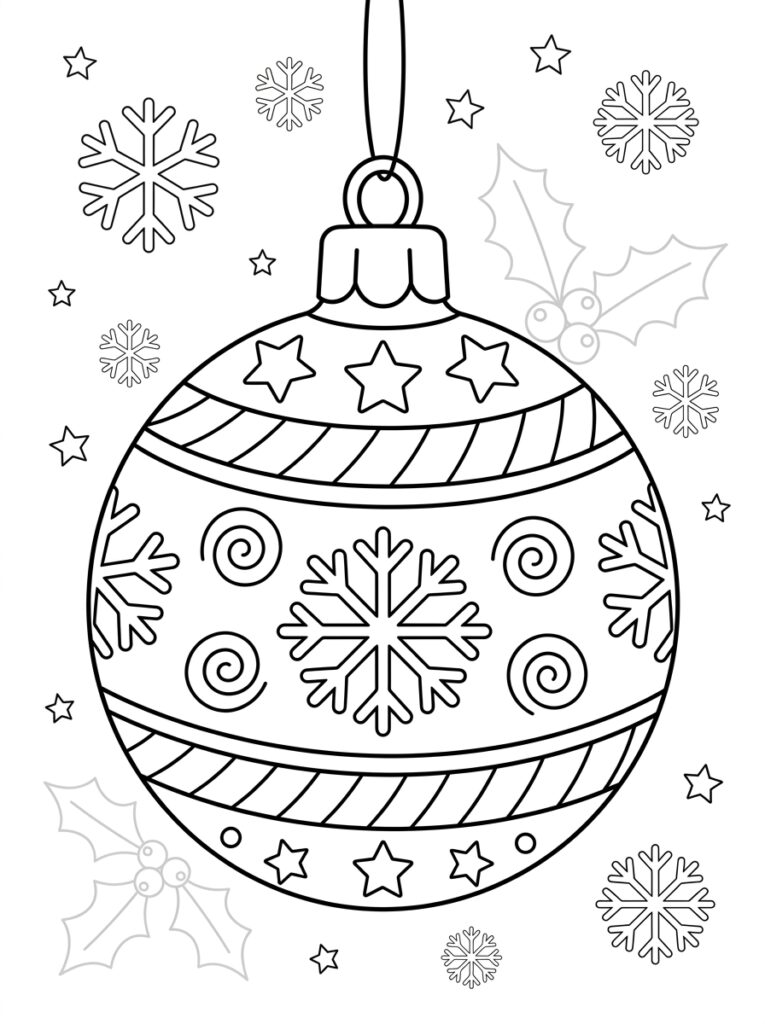Kerstboom Kleurplaten (Gratis PDF Printables) 15 - gratis kleurplaat om te printen