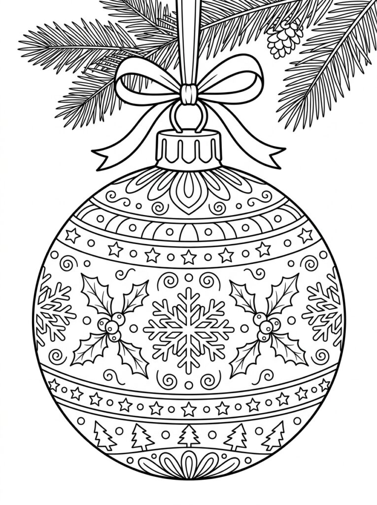 Kerstboom Kleurplaten (Gratis PDF Printables) 17 - gratis kleurplaat om te printen