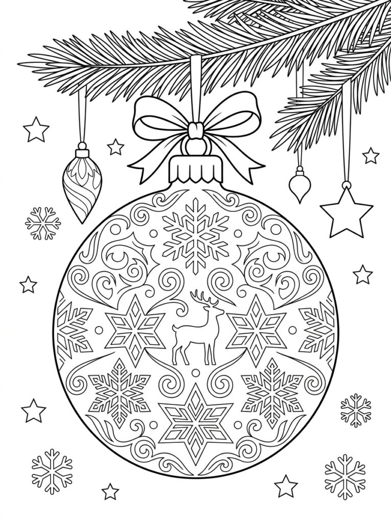 Kerstboom Kleurplaten (Gratis PDF Printables) 19 - gratis kleurplaat om te printen