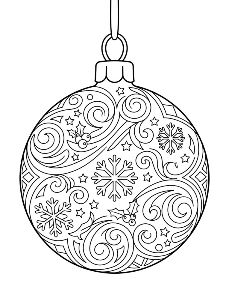 Kerstboom Kleurplaten (Gratis PDF Printables) 23 - gratis kleurplaat om te printen