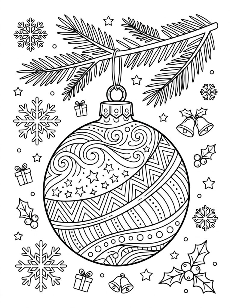 Kerstboom Kleurplaten (Gratis PDF Printables) 25 - gratis kleurplaat om te printen