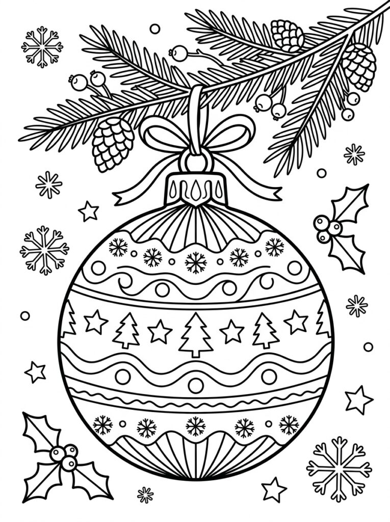 Kerstboom Kleurplaten (Gratis PDF Printables) 27 - gratis kleurplaat om te printen
