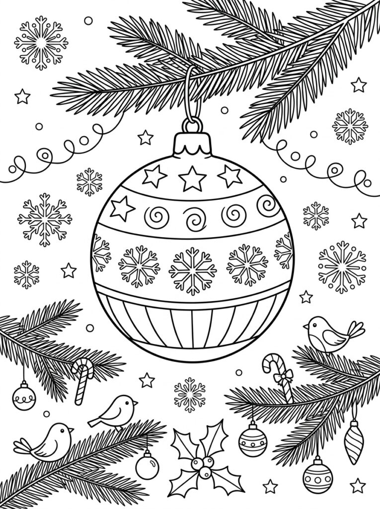 Kerstboom Kleurplaten (Gratis PDF Printables) 29 - gratis kleurplaat om te printen