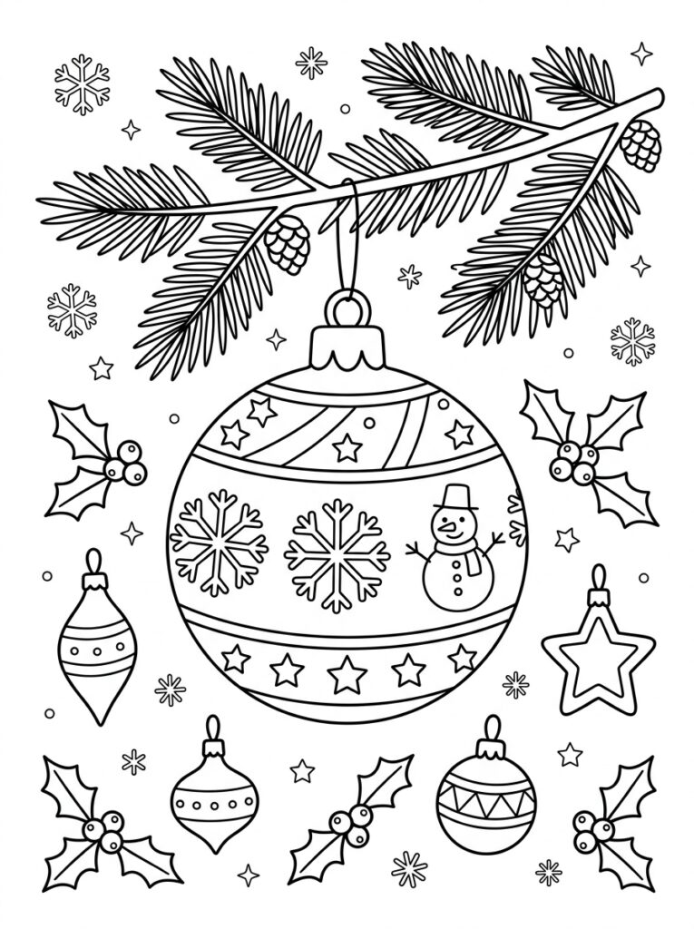 Kerstboom Kleurplaten (Gratis PDF Printables) 31 - gratis kleurplaat om te printen