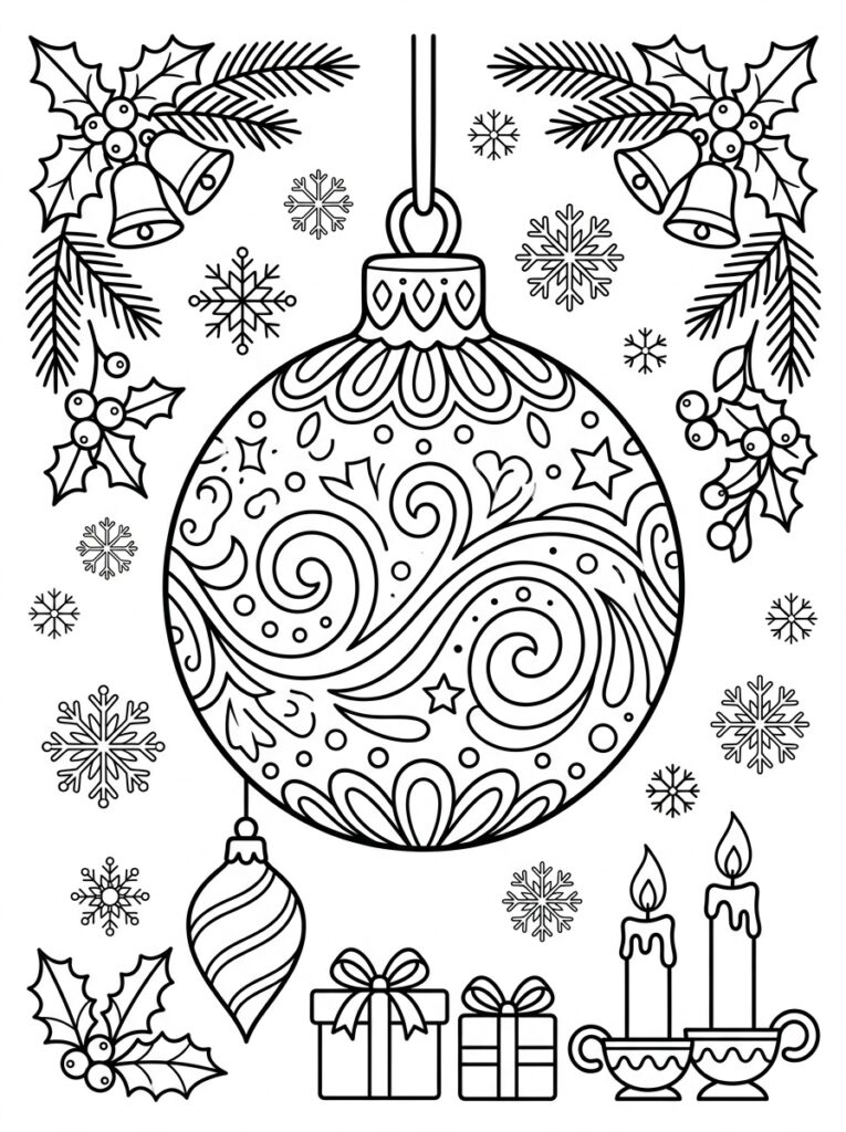 Kerstboom Kleurplaten (Gratis PDF Printables) 35 - gratis kleurplaat om te printen