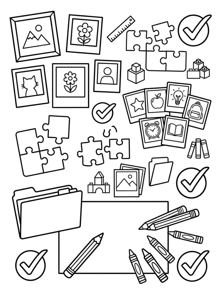 Kleurplaten van Foto's (Gratis PDF Printables) 02 - gratis kleurplaat om te printen