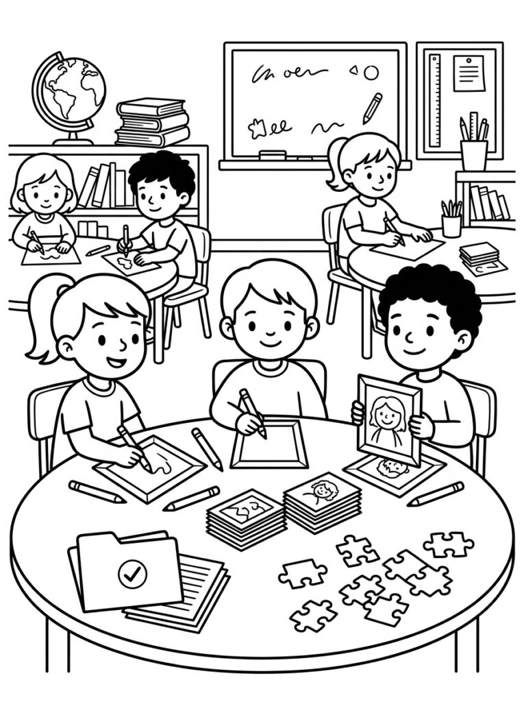 Kleurplaten van Foto's (Gratis PDF Printables) 03 - gratis kleurplaat om te printen