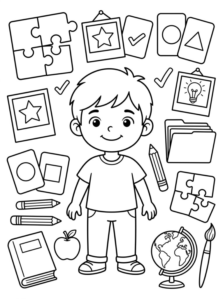 Kleurplaten van Foto's (Gratis PDF Printables) 15 - gratis kleurplaat om te printen