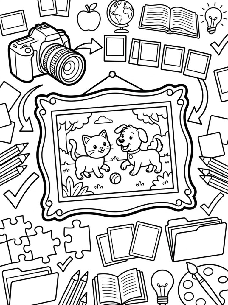 Kleurplaten van Foto's (Gratis PDF Printables) 34 - gratis kleurplaat om te printen