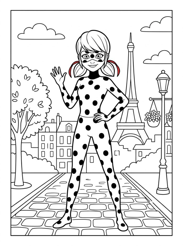 Ladybug Kleurplaten (Gratis PDF Printables) 13 - gratis kleurplaat om te printen