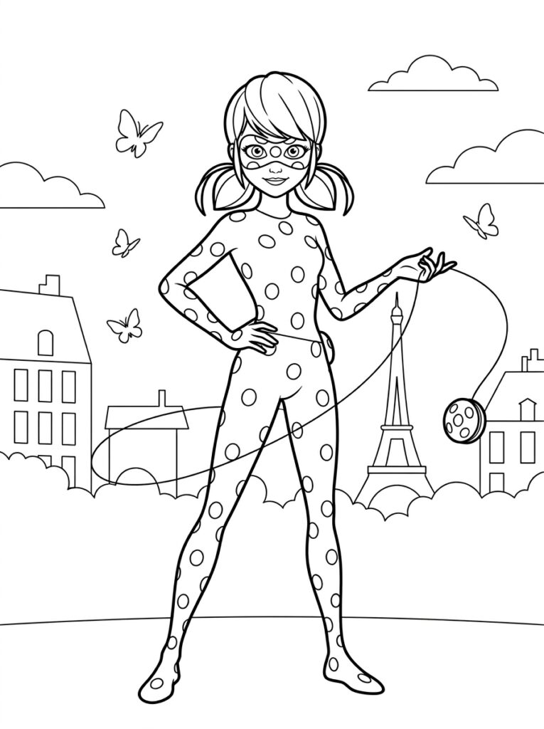 Ladybug Kleurplaten (Gratis PDF Printables) 29 - gratis kleurplaat om te printen