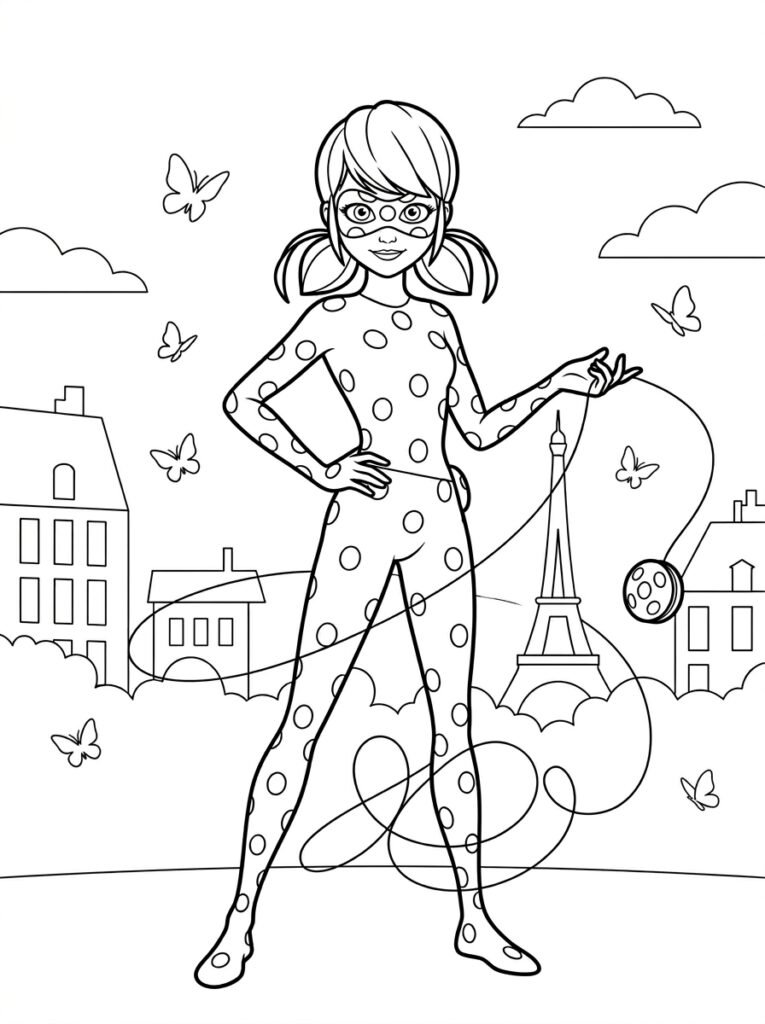 Ladybug Kleurplaten (Gratis PDF Printables) 31 - gratis kleurplaat om te printen