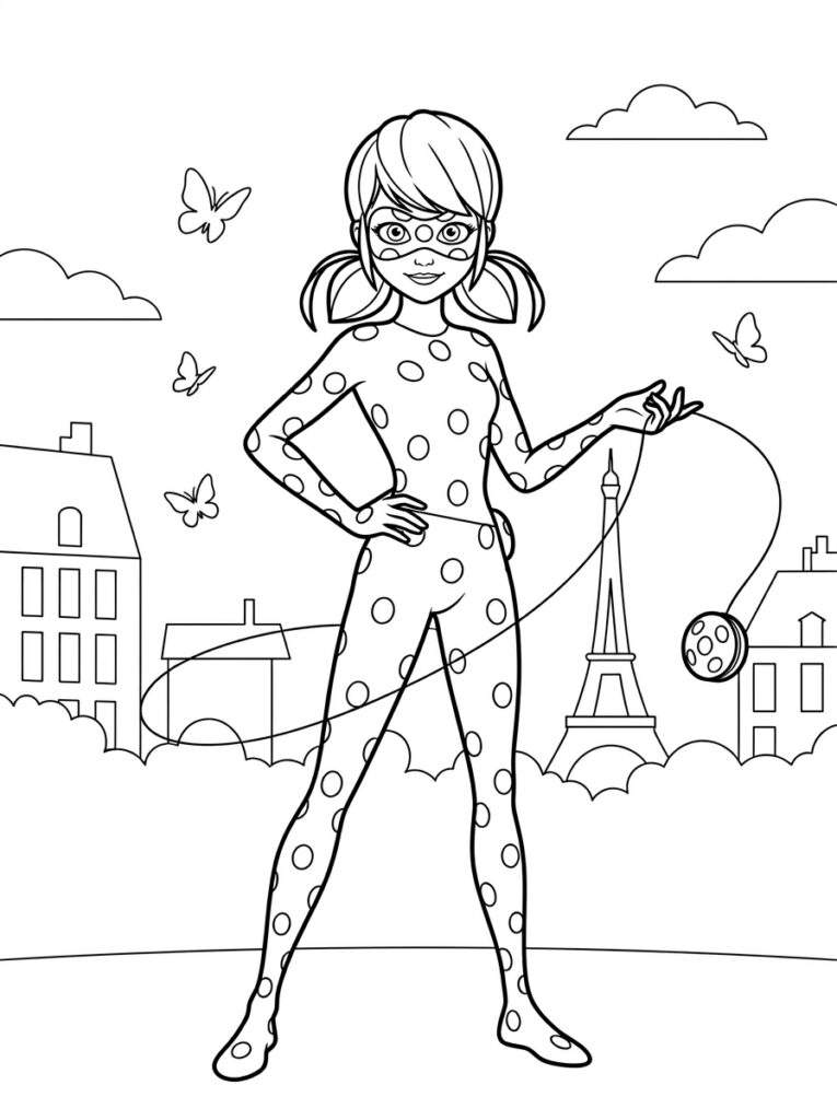 Ladybug Kleurplaten (Gratis PDF Printables) 33 - gratis kleurplaat om te printen
