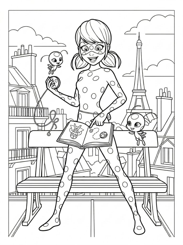 Ladybug Kleurplaten (Gratis PDF Printables) 37 - gratis kleurplaat om te printen