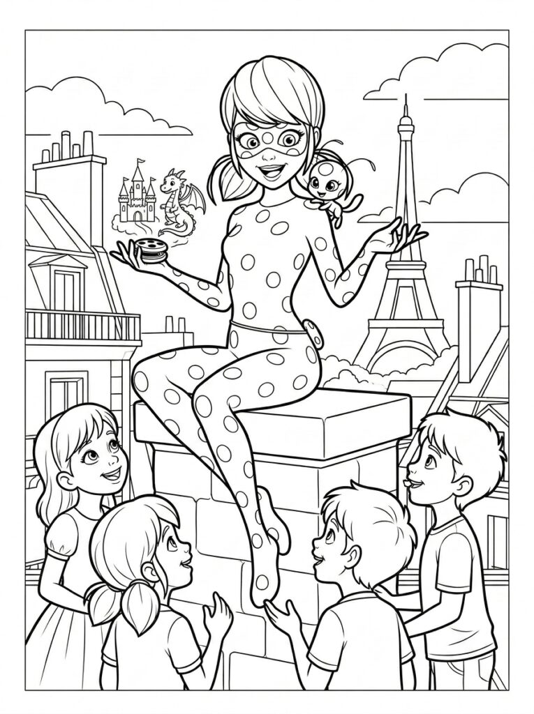 Ladybug Kleurplaten (Gratis PDF Printables) 41 - gratis kleurplaat om te printen