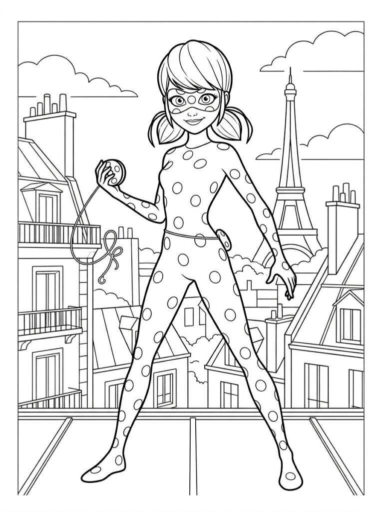 Ladybug Kleurplaten (Gratis PDF Printables) 43 - gratis kleurplaat om te printen