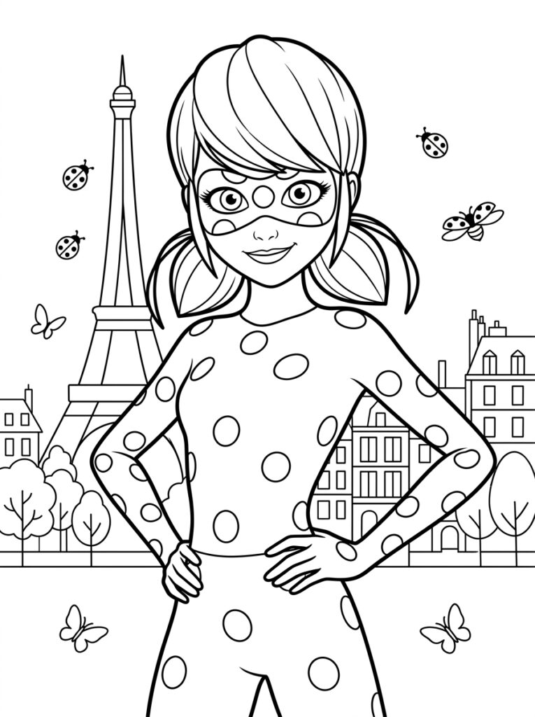 Ladybug Kleurplaten (Gratis PDF Printables) 47 - gratis kleurplaat om te printen