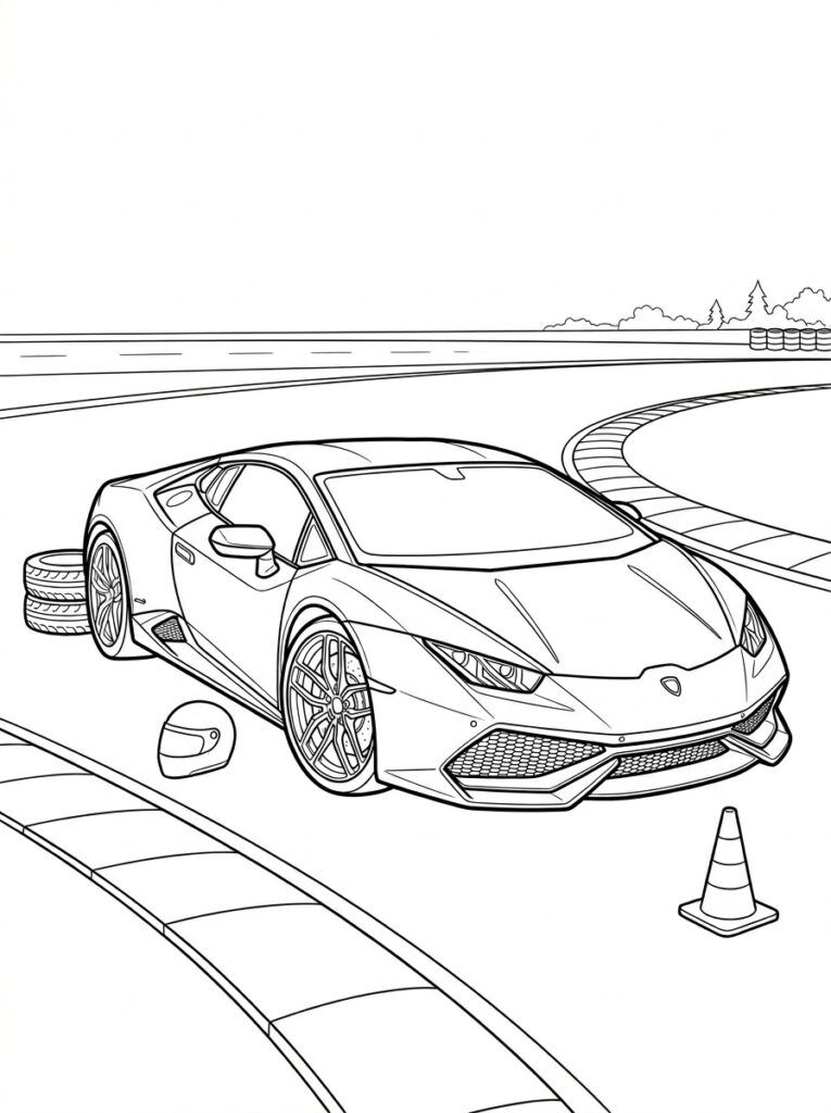 Lamborghini Huracan Kleurplaten (Gratis PDF Printables) 16 - gratis kleurplaat om te printen