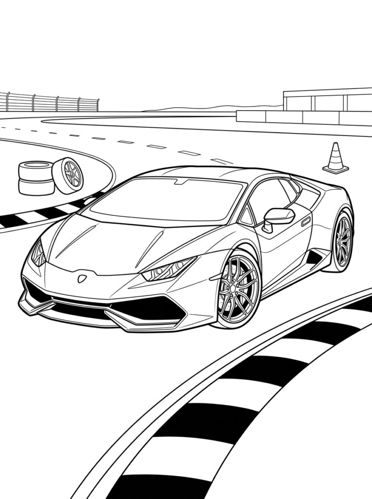 Lamborghini Huracan Kleurplaten (Gratis PDF Printables) 18 - gratis kleurplaat om te printen
