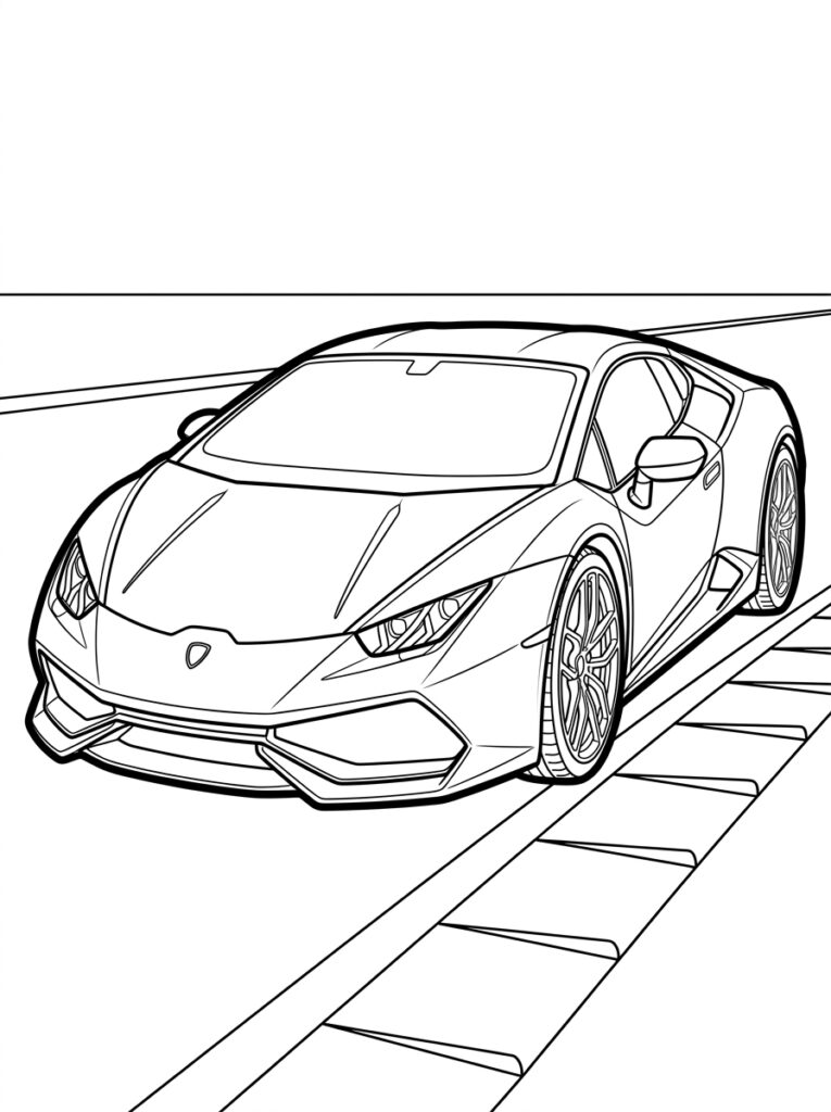 Lamborghini Huracan Kleurplaten (Gratis PDF Printables) 24 - gratis kleurplaat om te printen