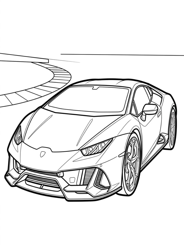 Lamborghini Huracan Kleurplaten (Gratis PDF Printables) 25 - gratis kleurplaat om te printen