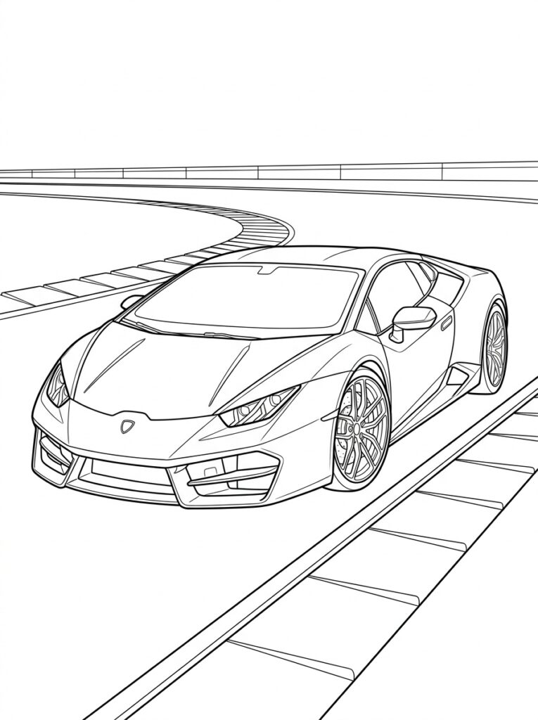 Lamborghini Huracan Kleurplaten (Gratis PDF Printables) 28 - gratis kleurplaat om te printen