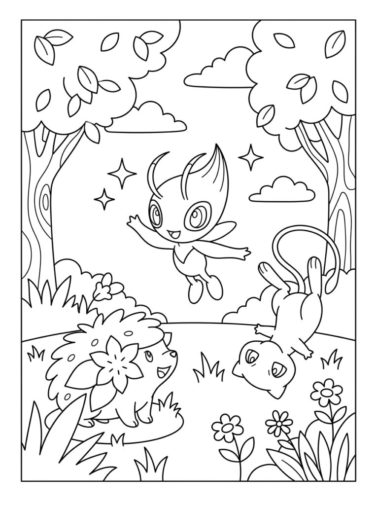 Legendarische Pokemon Kleurplaten (Gratis PDF Printables) 09 - gratis kleurplaat om te printen