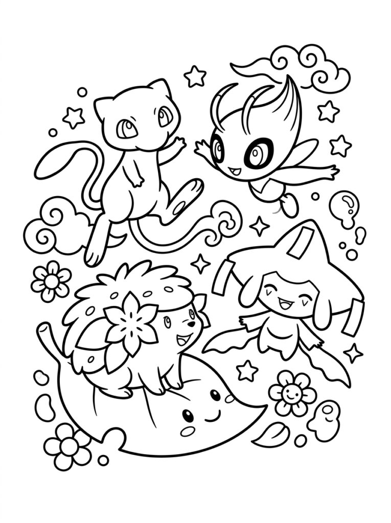 Legendarische Pokemon Kleurplaten (Gratis PDF Printables) 11 - gratis kleurplaat om te printen