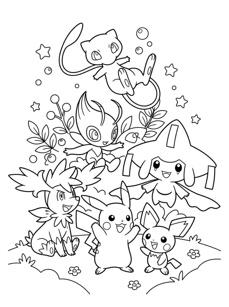 Legendarische Pokemon Kleurplaten (Gratis PDF Printables) 12 - gratis kleurplaat om te printen