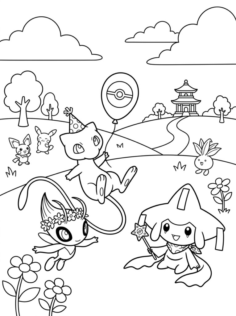 Legendarische Pokemon Kleurplaten (Gratis PDF Printables) 19 - gratis kleurplaat om te printen