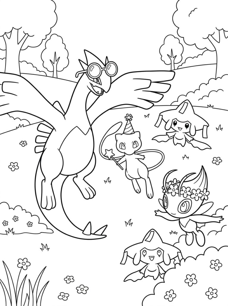 Legendarische Pokemon Kleurplaten (Gratis PDF Printables) 20 - gratis kleurplaat om te printen