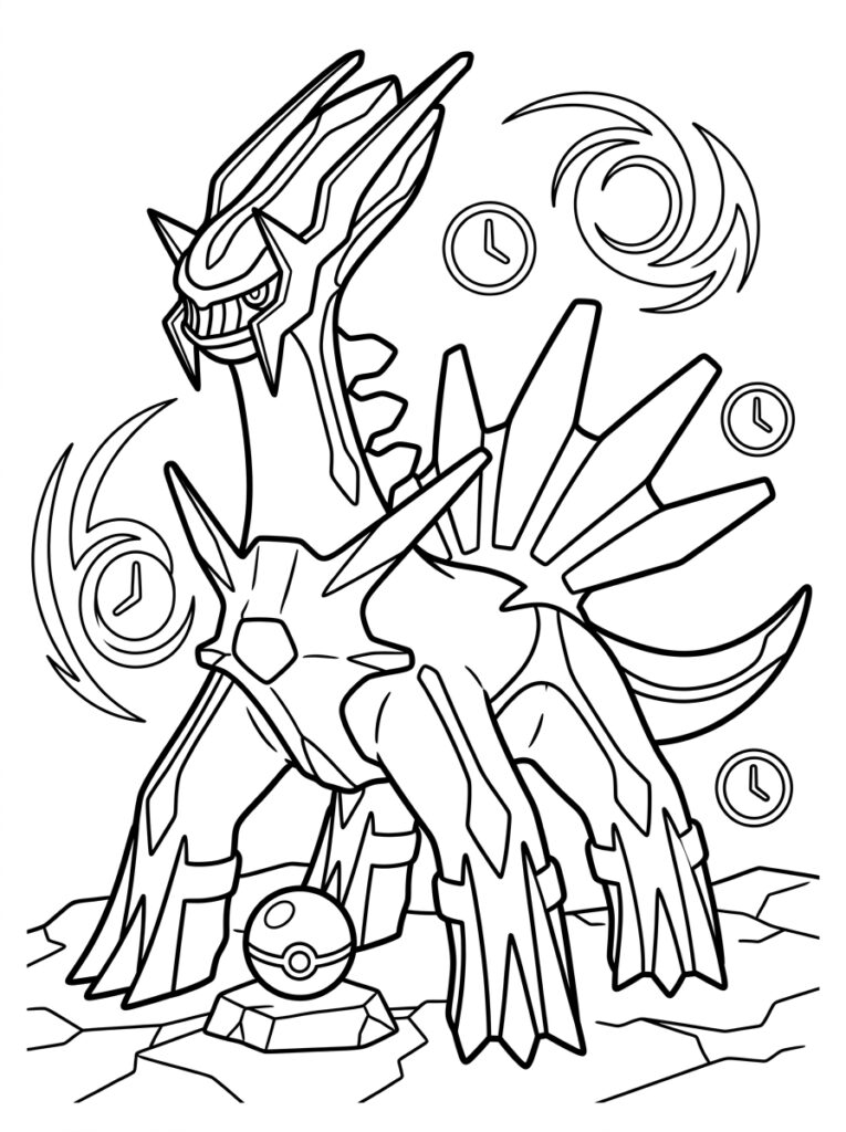 Legendarische Pokemon Kleurplaten (Gratis PDF Printables) 22 - gratis kleurplaat om te printen