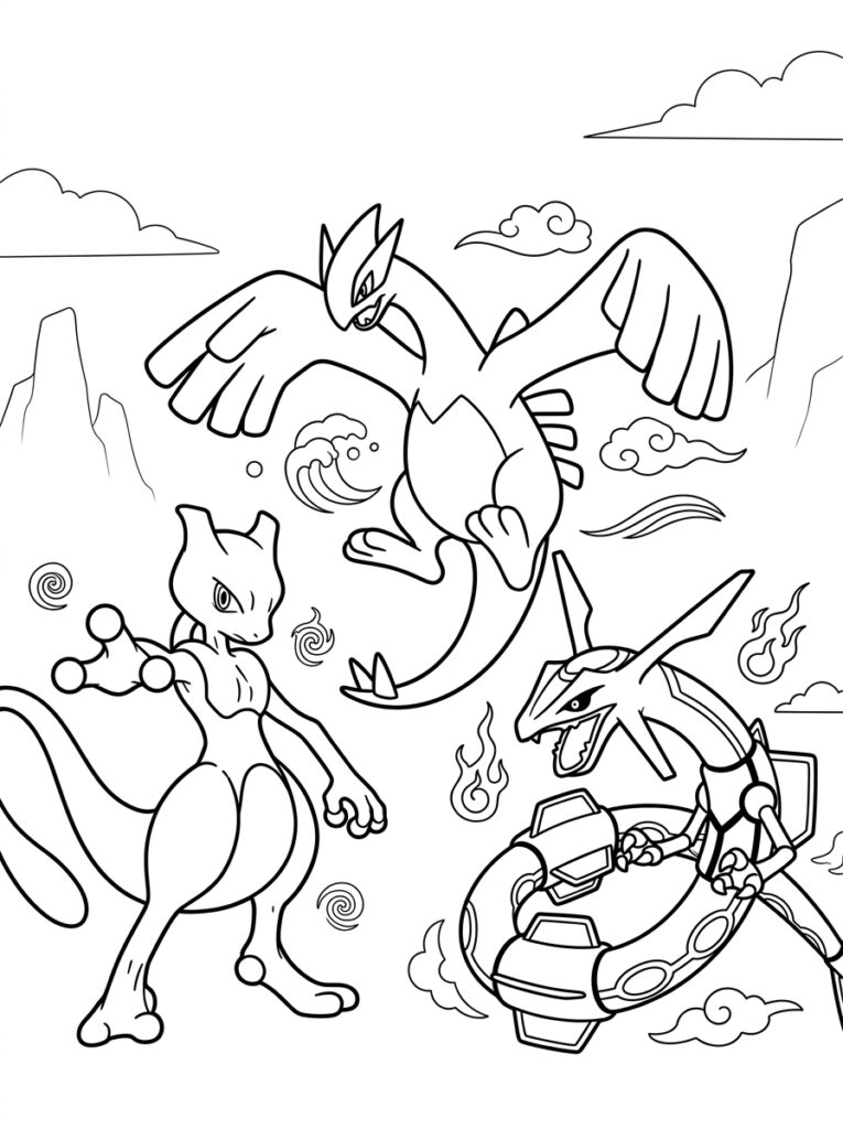 Legendarische Pokemon Kleurplaten (Gratis PDF Printables) 24 - gratis kleurplaat om te printen