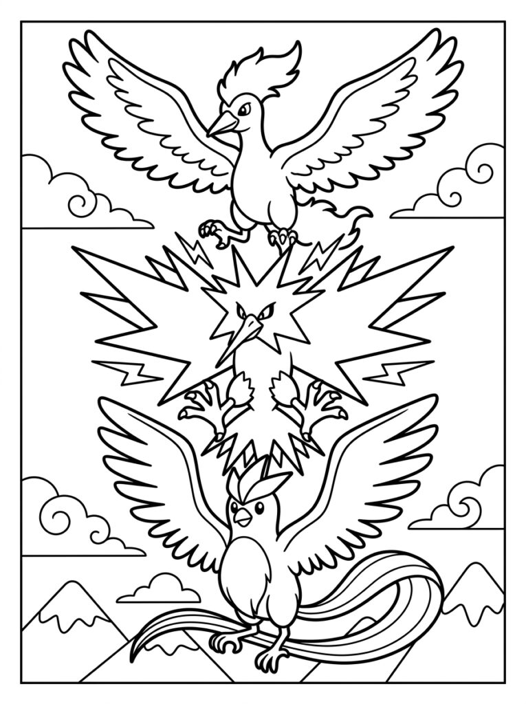 Legendarische Pokemon Kleurplaten (Gratis PDF Printables) 25 - gratis kleurplaat om te printen