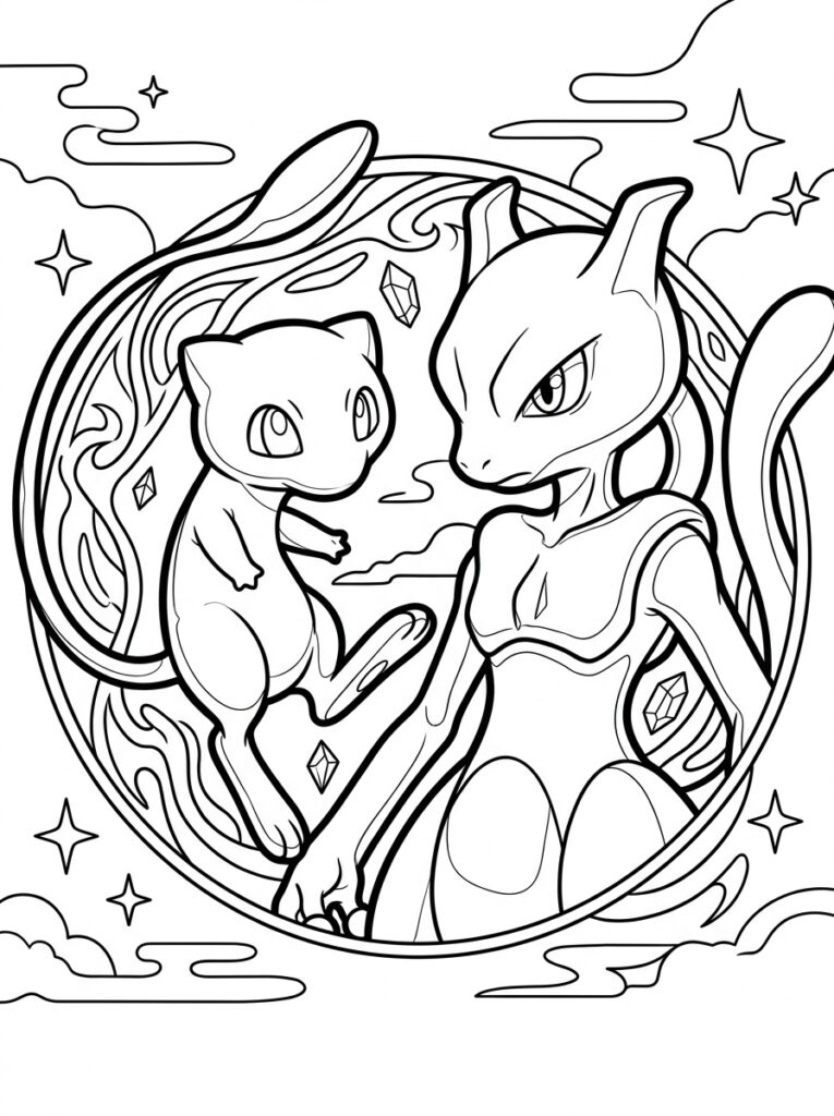 Legendarische Pokemon Kleurplaten (Gratis PDF Printables) 33 - gratis kleurplaat om te printen