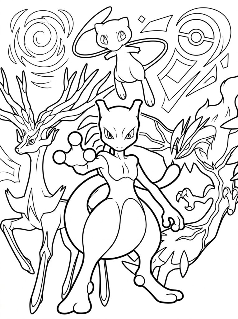 Legendarische Pokemon Kleurplaten (Gratis PDF Printables) 35 - gratis kleurplaat om te printen