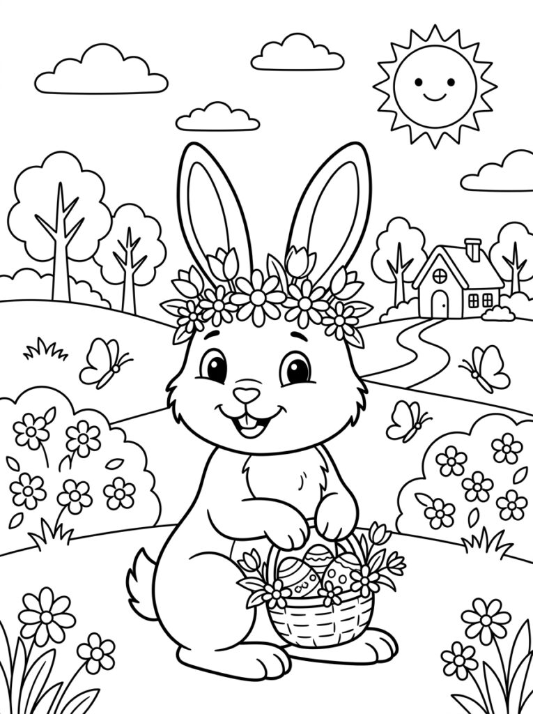 Lente Kleurplaten (Gratis PDF Printables) 15 - gratis kleurplaat om te printen