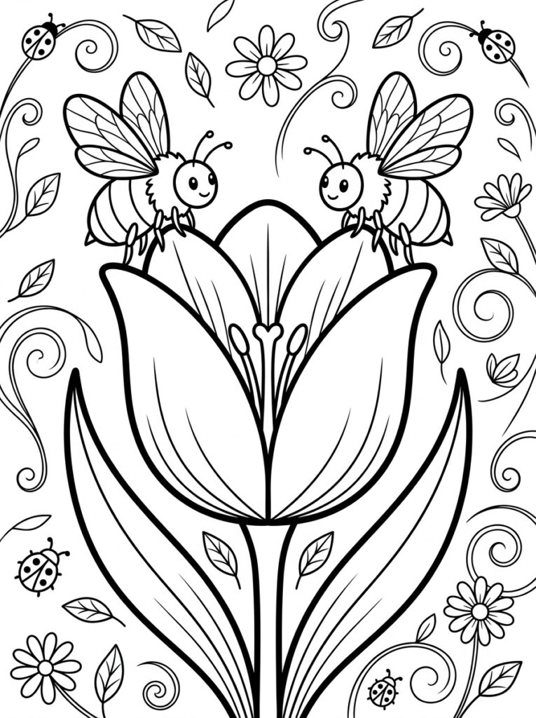Lente Kleurplaten (Gratis PDF Printables) 36 - gratis kleurplaat om te printen