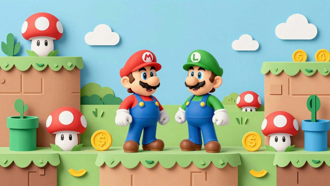 Mario en Luigi Kleurplaten