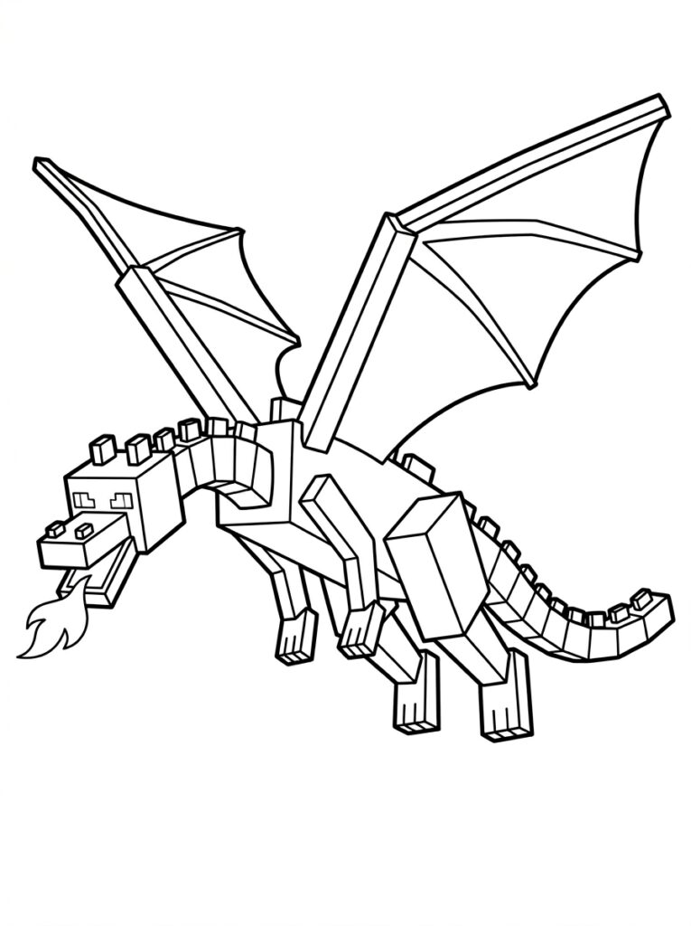 Minecraft Enderdraak Kleurplaten (Gratis PDF Printables) 15 - gratis kleurplaat om te printen