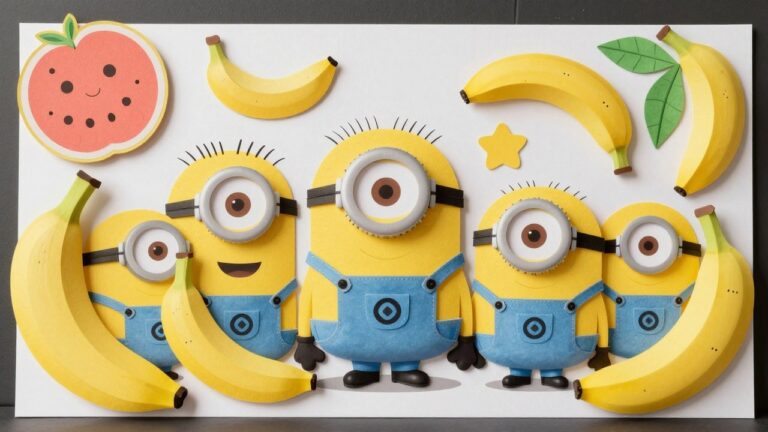 Minions banaan Kleurplaten