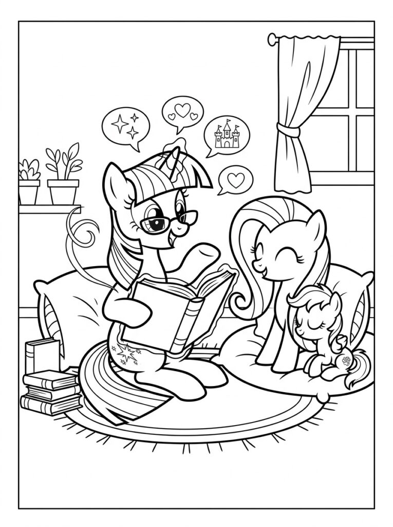 My Little Pony Kleurplaten (Gratis PDF Printables) 05 - gratis kleurplaat om te printen