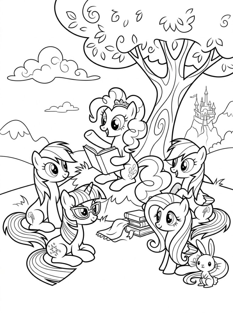 My Little Pony Kleurplaten (Gratis PDF Printables) 06 - gratis kleurplaat om te printen
